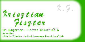 krisztian fiszter business card